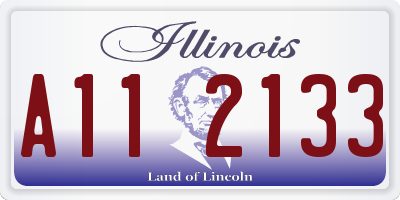 IL license plate A112133