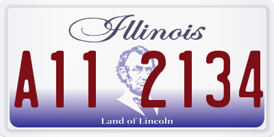 IL license plate A112134
