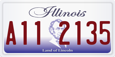 IL license plate A112135