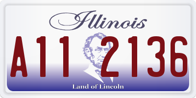 IL license plate A112136