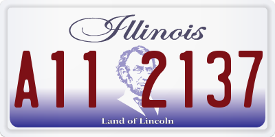 IL license plate A112137