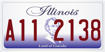 IL license plate A112138