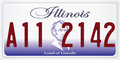 IL license plate A112142