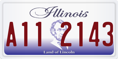 IL license plate A112143