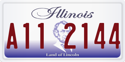 IL license plate A112144