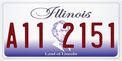 IL license plate A112151