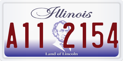 IL license plate A112154