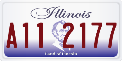 IL license plate A112177