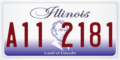 IL license plate A112181
