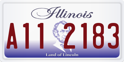 IL license plate A112183
