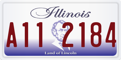 IL license plate A112184