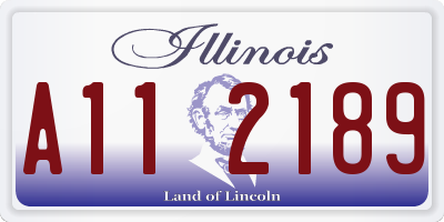 IL license plate A112189