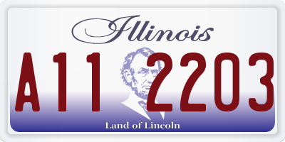 IL license plate A112203