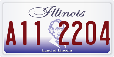 IL license plate A112204