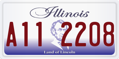 IL license plate A112208