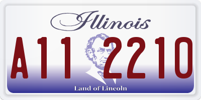 IL license plate A112210