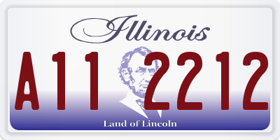 IL license plate A112212