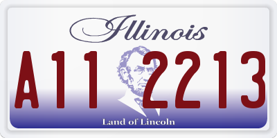IL license plate A112213