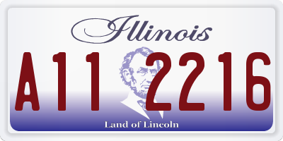 IL license plate A112216
