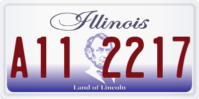 IL license plate A112217