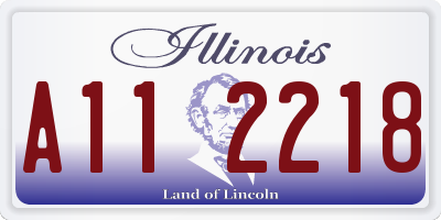IL license plate A112218