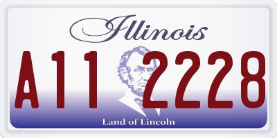 IL license plate A112228