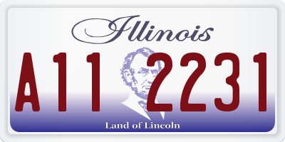 IL license plate A112231