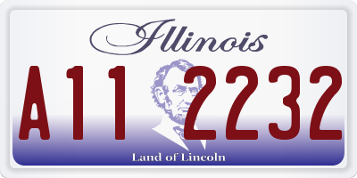 IL license plate A112232