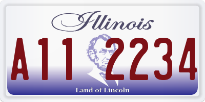 IL license plate A112234