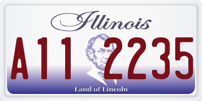 IL license plate A112235