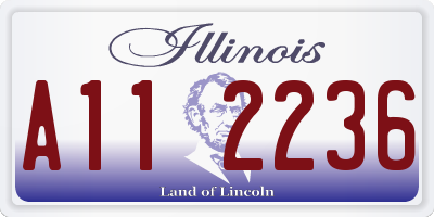 IL license plate A112236