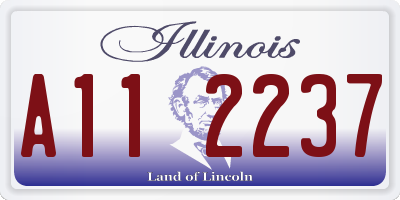 IL license plate A112237
