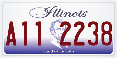 IL license plate A112238