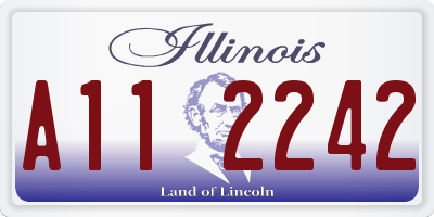 IL license plate A112242