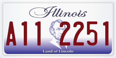 IL license plate A112251