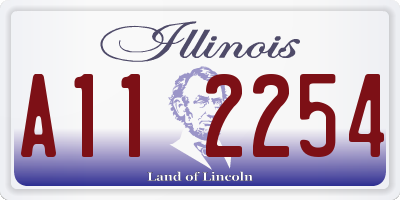 IL license plate A112254