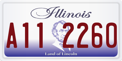 IL license plate A112260