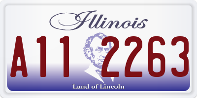 IL license plate A112263
