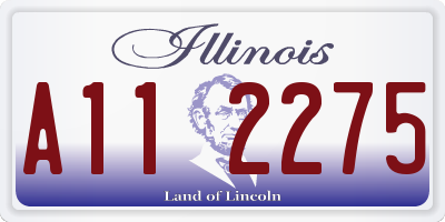 IL license plate A112275