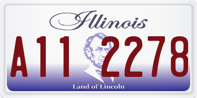 IL license plate A112278