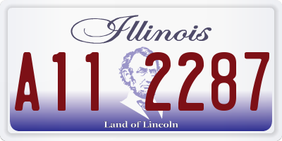 IL license plate A112287