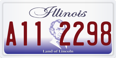 IL license plate A112298