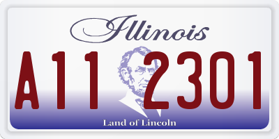 IL license plate A112301