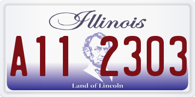 IL license plate A112303