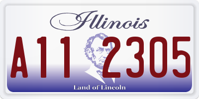 IL license plate A112305