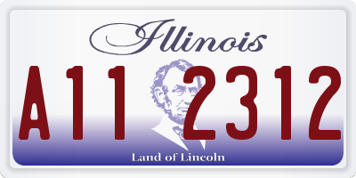 IL license plate A112312