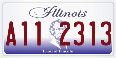 IL license plate A112313