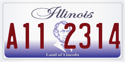 IL license plate A112314