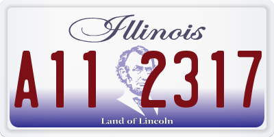 IL license plate A112317