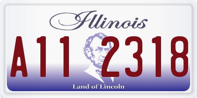 IL license plate A112318